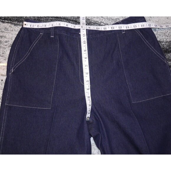 EVAN PICONE dark blue stretch crop jeans inseam 24" Women's size 14 - Picture 2 of 4